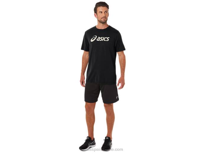 camiseta xg de manga corta con logo de lockup Asics 4L6811 rendimiento negro