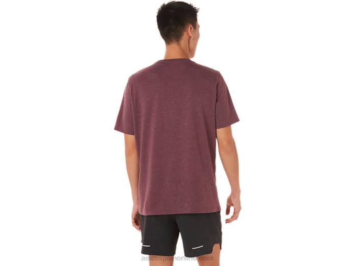 camiseta xg de manga corta con logo de lockup Asics 4L681463 Brezo profundo de Marte