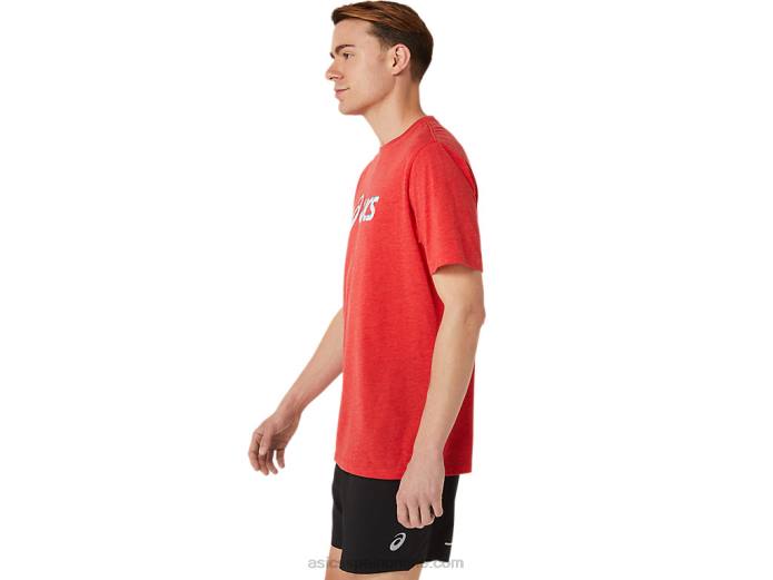 destacada cuarta manga corta Asics 4L681256 brezo rojo clásico