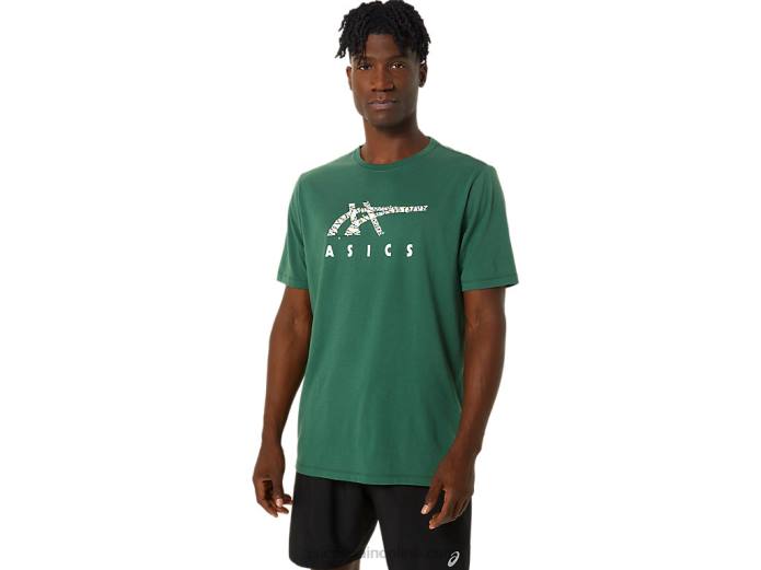 equipo de logotipo de luces navideñas Asics 4L68791 cazador verde