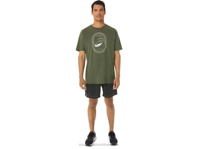 espiral una camiseta de pista y campo Asics 4L681267 lienzo de oliva
