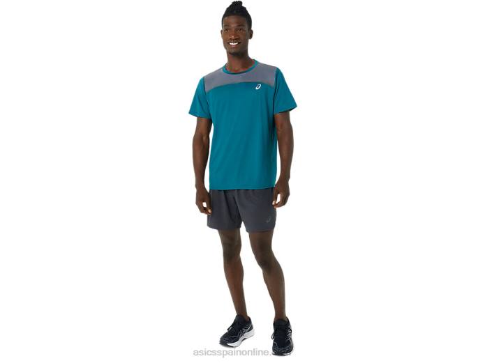 manga corta pr lyte hombre Asics 4L681019 pino terciopelo/metrópolis