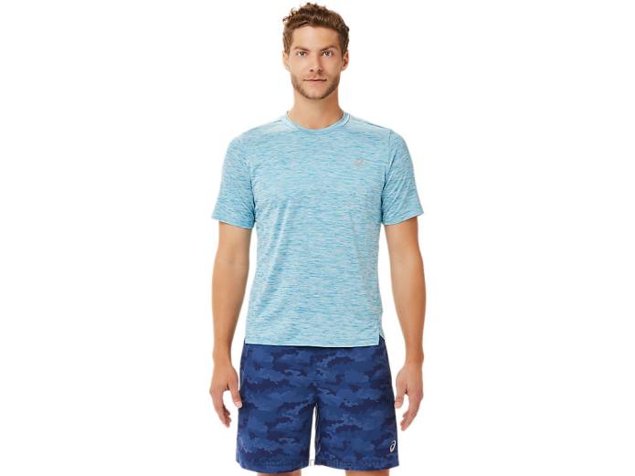 manga corta pr lyte hombre Asics 4L682024 azul turquesa