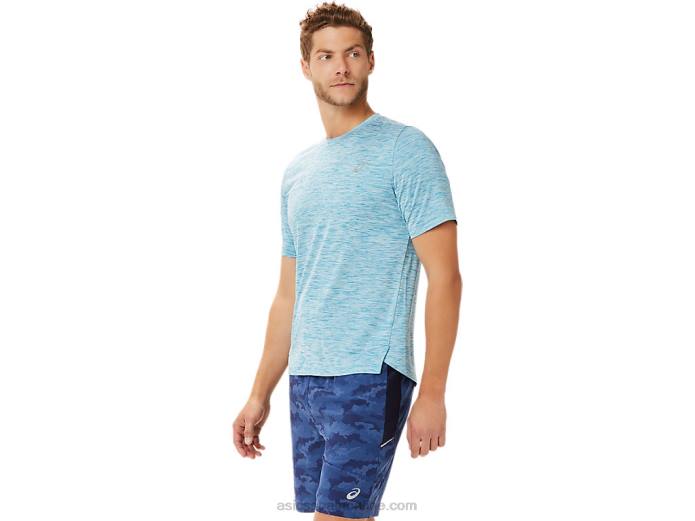 manga corta pr lyte hombre Asics 4L682024 azul turquesa