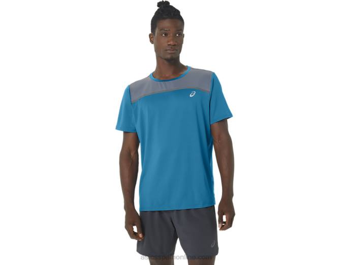 manga corta pr lyte hombre Asics 4L68229 isla azul