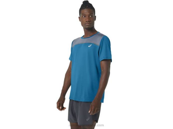 manga corta pr lyte hombre Asics 4L68229 isla azul