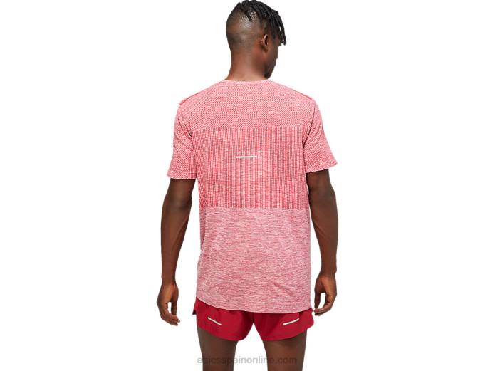 manga corta sin costuras carrera masculina Asics 4L681806 borgoña