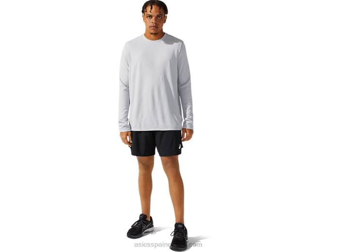 manga larga ready-set ii para hombre Asics 4L681095 gris medio