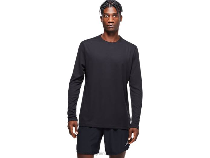 manga larga ready-set ii para hombre Asics 4L68842 rendimiento negro