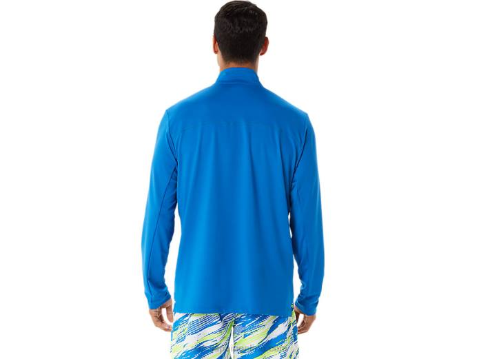 media cremallera para hombre lista para usar Asics 4L681339 unidad de lago/peligro verde
