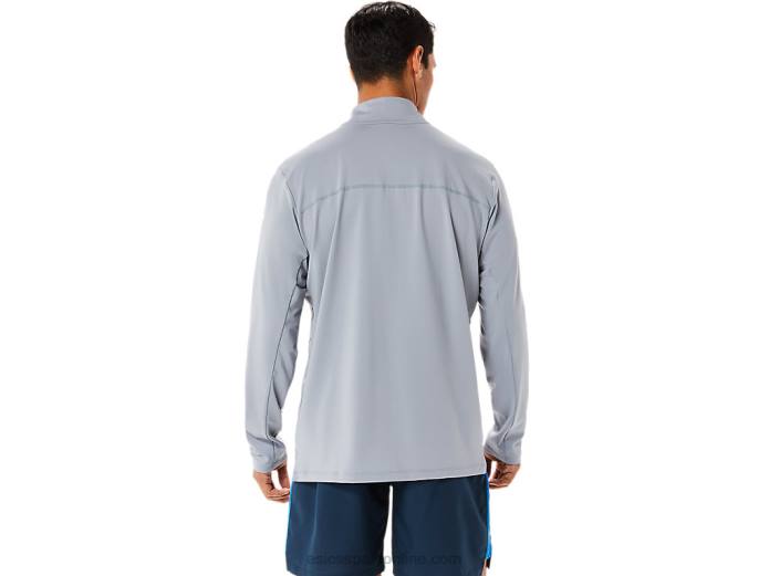 media cremallera para hombre lista para usar Asics 4L681340 disco de yeso/lago