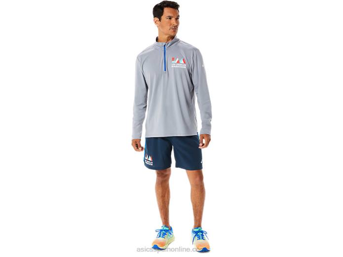 media cremallera para hombre lista para usar Asics 4L681340 disco de yeso/lago