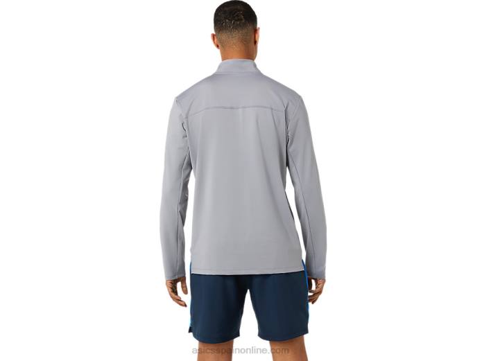 media cremallera para hombre lista para usar Asics 4L681398 disco de yeso/lago