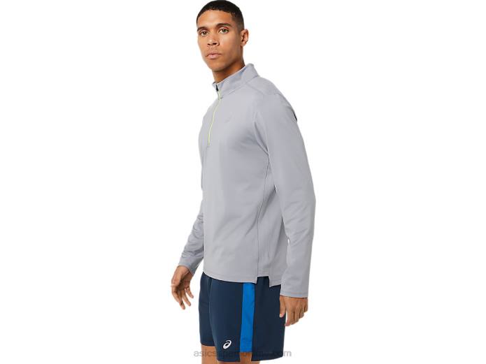 media cremallera para hombre lista para usar Asics 4L681398 disco de yeso/lago