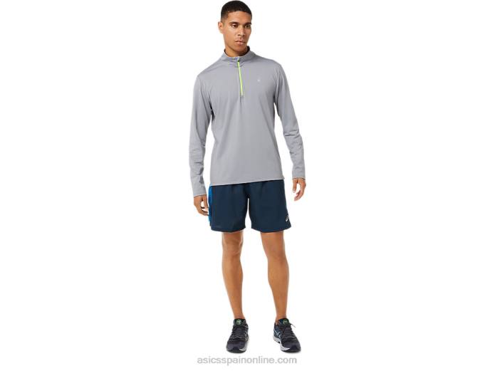 media cremallera para hombre lista para usar Asics 4L681398 disco de yeso/lago