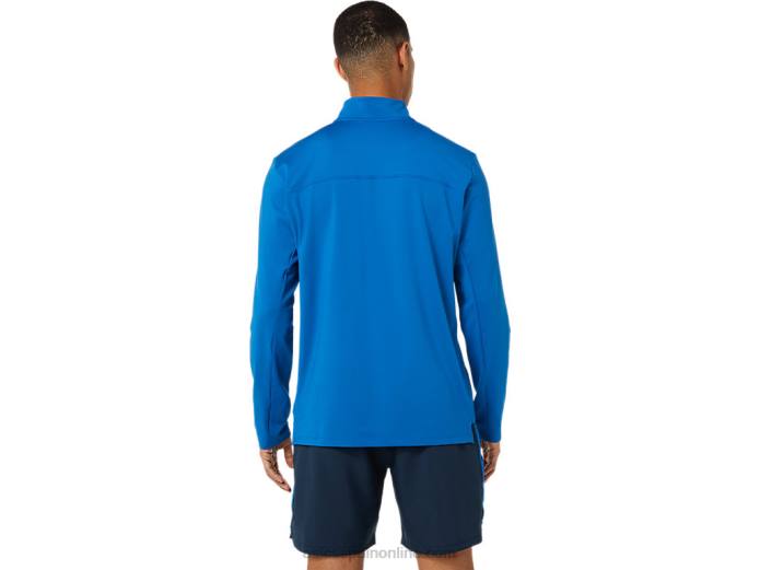 media cremallera para hombre lista para usar Asics 4L681526 unidad de lago/peligro verde