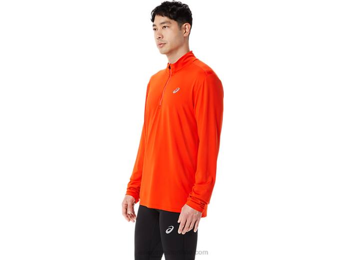 media cremallera para hombre lista para usar Asics 4L68966 tomate cherry