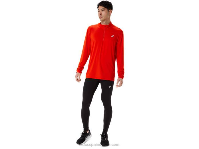 media cremallera para hombre lista para usar Asics 4L68966 tomate cherry
