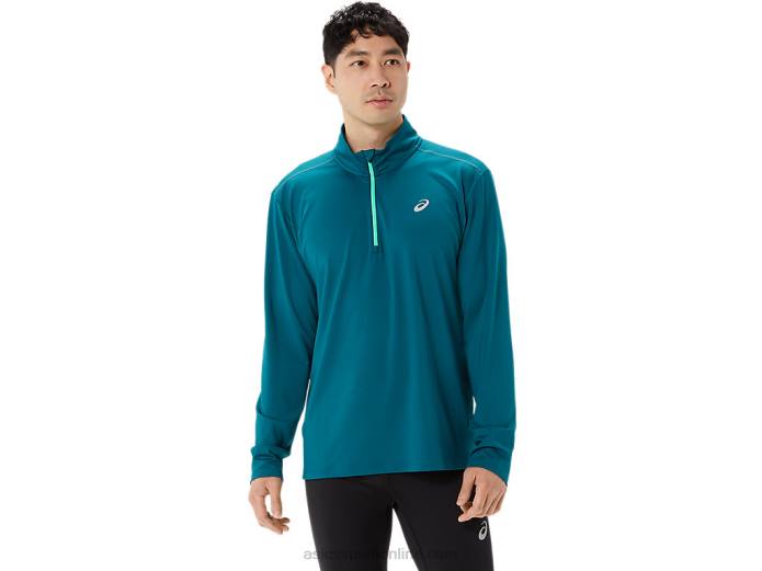 media cremallera para hombre lista para usar Asics 4L68975 pino terciopelo/hoja nueva