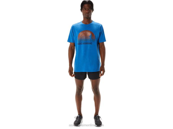 playera con gráfico de corredor del amanecer Asics 4L681108 lago drive brezo
