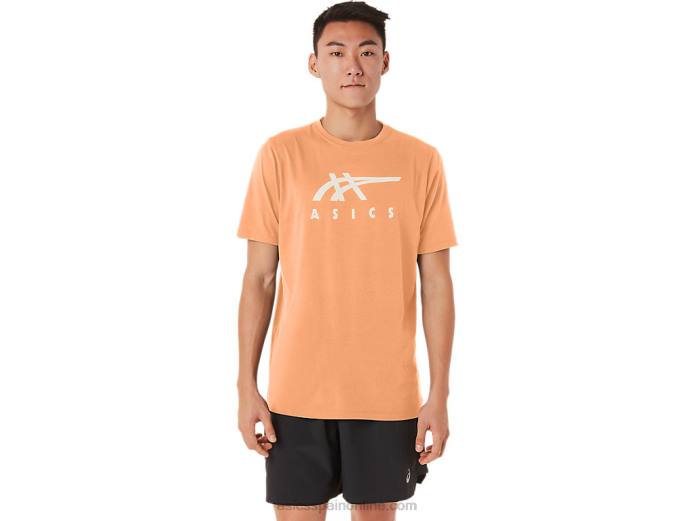 playera de manga corta a rayas Asics 4L6870 duna de verano