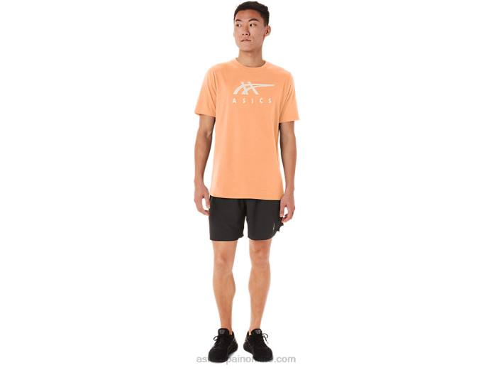 playera de manga corta a rayas Asics 4L6870 duna de verano
