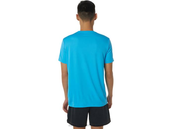 playera de manga corta con estampado de zapatos Asics 4L681376 agua digital