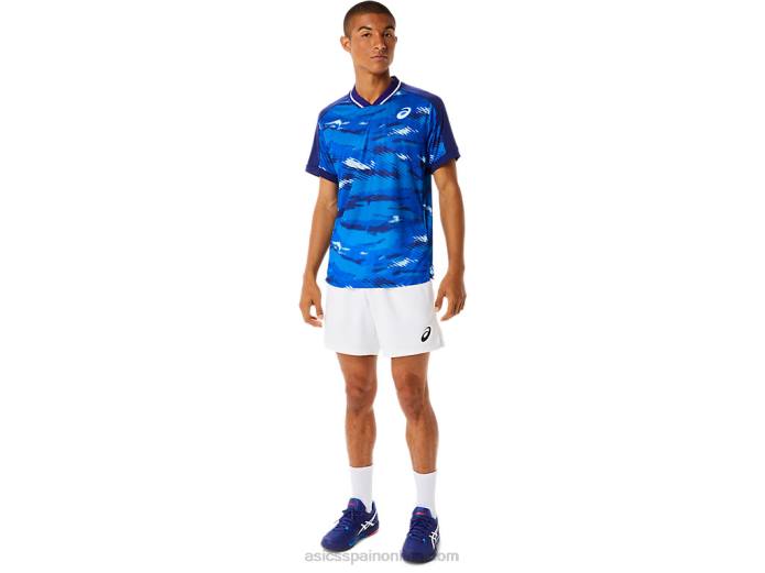 playera de manga corta con gráfico Match para hombre Asics 4L681076 buceo azul