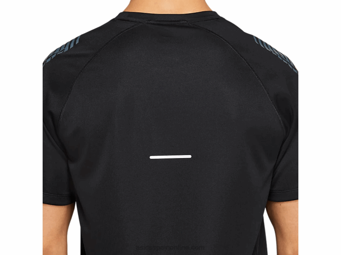 playera de manga corta con icono de hombre Asics 4L681978 negro rendimiento/gris portador