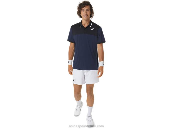 polo de cancha para hombre Asics 4L68471 medianoche/negro rendimiento