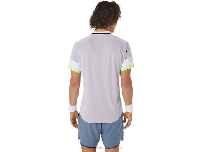 polo de partido de hombre Asics 4L68550 violeta anochecer/cielo suave