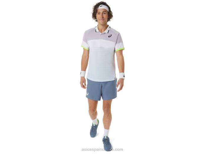 polo de partido de hombre Asics 4L68550 violeta anochecer/cielo suave