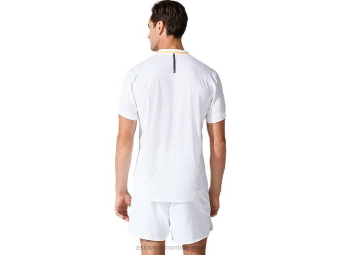 polo del partido de los hombres Asics 4L682000 blanco brillante
