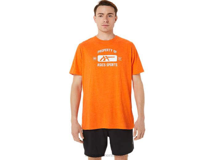 propiedad de manga corta de camiseta deportiva Asics 4L681269 caléndula naranja brezo