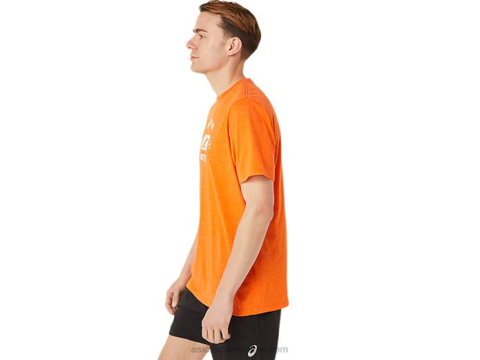 propiedad de manga corta de camiseta deportiva Asics 4L681269 caléndula naranja brezo