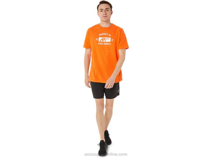 propiedad de manga corta de camiseta deportiva Asics 4L681269 caléndula naranja brezo