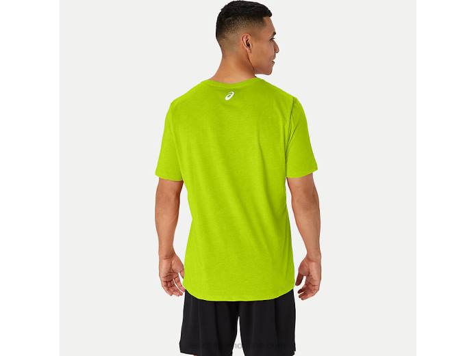 propiedad de manga corta de camiseta deportiva Asics 4L6814 cáscara de limón
