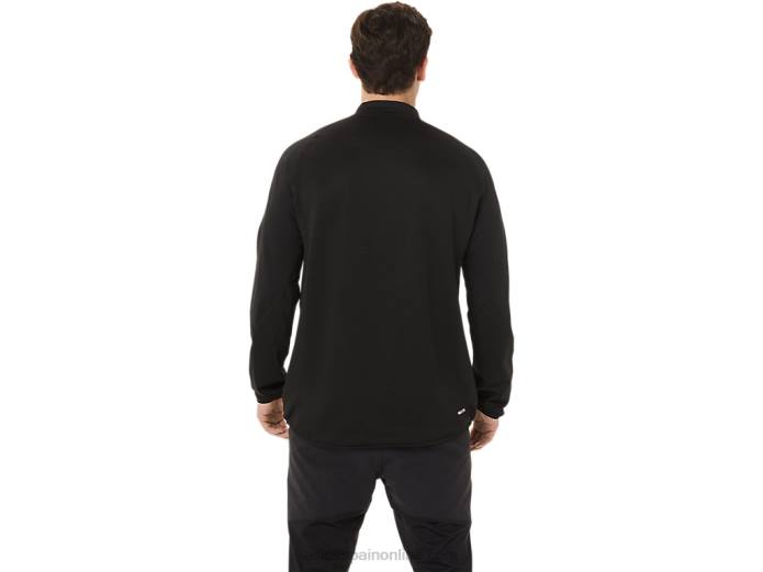 top de hombre actibreeze jacquard con 1/2 cremallera Asics 4L68760 rendimiento negro