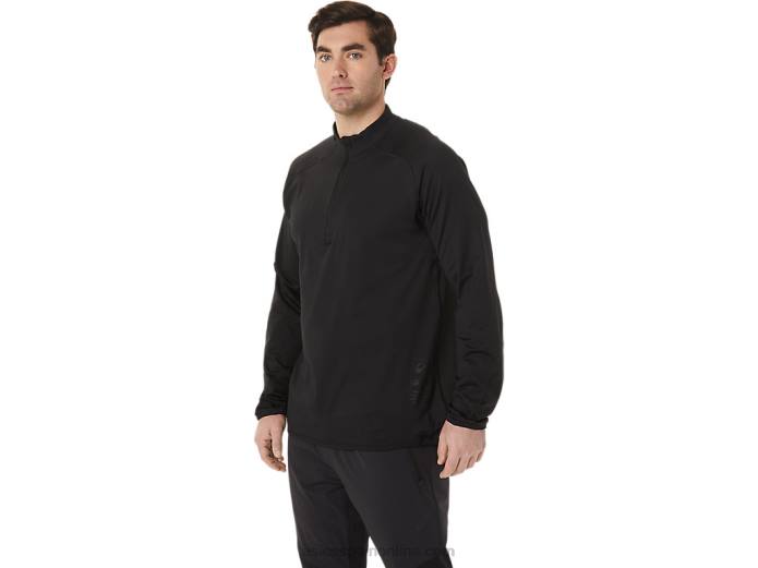 top de hombre actibreeze jacquard con 1/2 cremallera Asics 4L68760 rendimiento negro