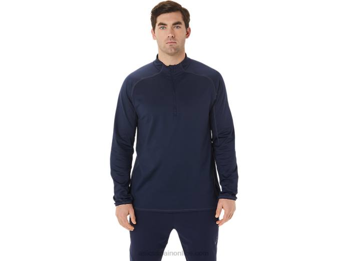 top de hombre actibreeze jacquard con 1/2 cremallera Asics 4L68761 medianoche
