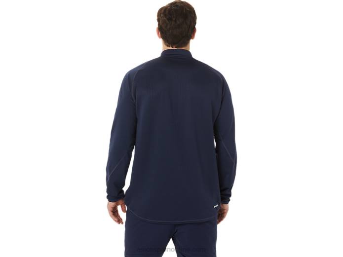 top de hombre actibreeze jacquard con 1/2 cremallera Asics 4L68761 medianoche