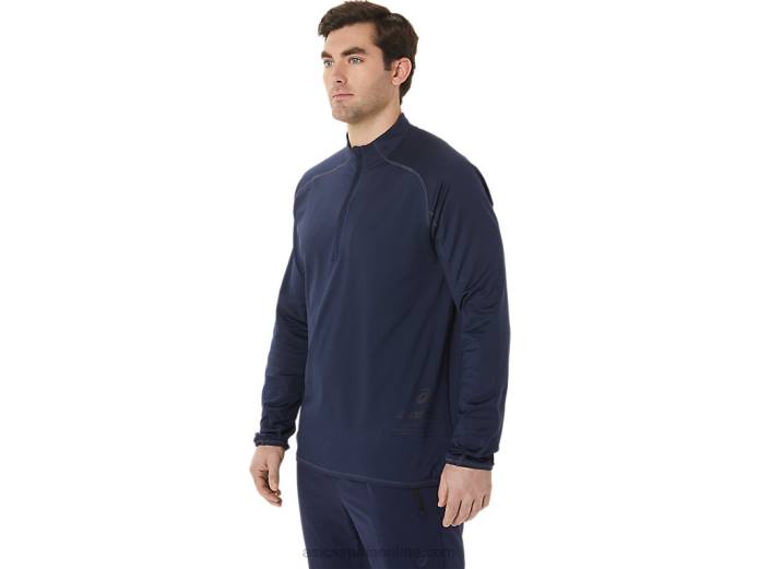 top de hombre actibreeze jacquard con 1/2 cremallera Asics 4L68761 medianoche