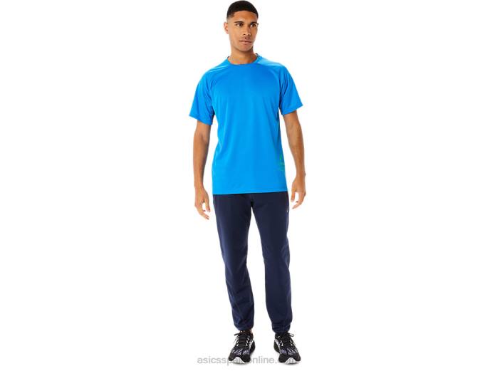 top de manga corta activo para hombre Asics 4L68762 azul eléctrico