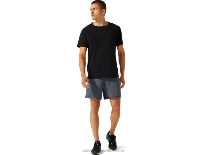 top de manga corta con bolsillo de parche para hombre Asics 4L681964 rendimiento negro