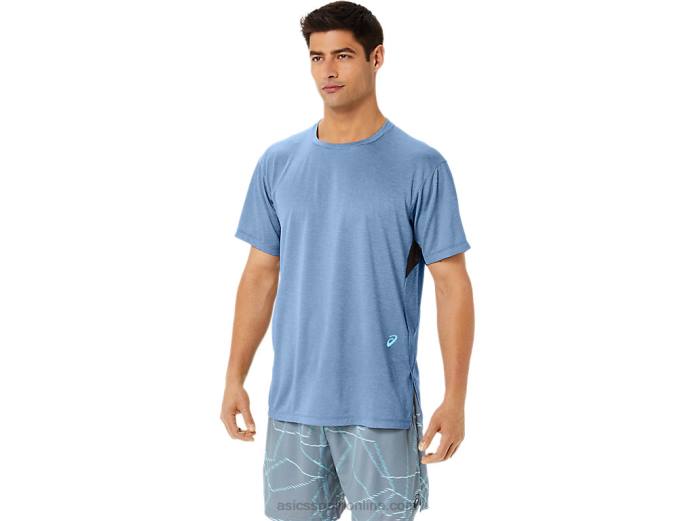 top de manga corta con estampado gel-cool para hombre Asics 4L681354 gran tiburón brezo