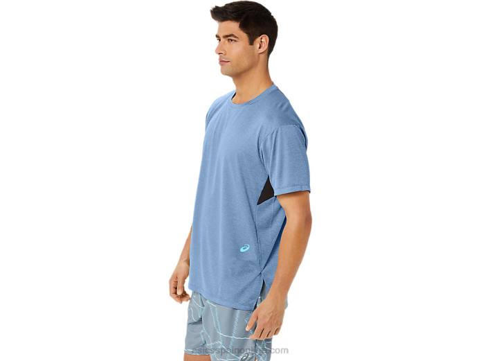 top de manga corta con estampado gel-cool para hombre Asics 4L681354 gran tiburón brezo
