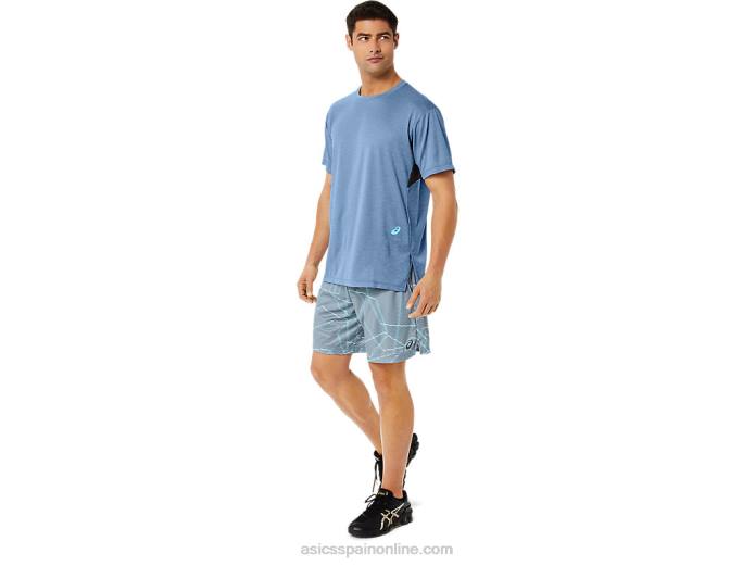 top de manga corta con estampado gel-cool para hombre Asics 4L681354 gran tiburón brezo