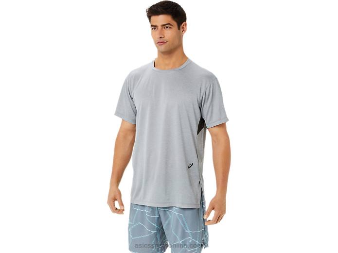 top de manga corta con estampado gel-cool para hombre Asics 4L681421 brezo de yeso