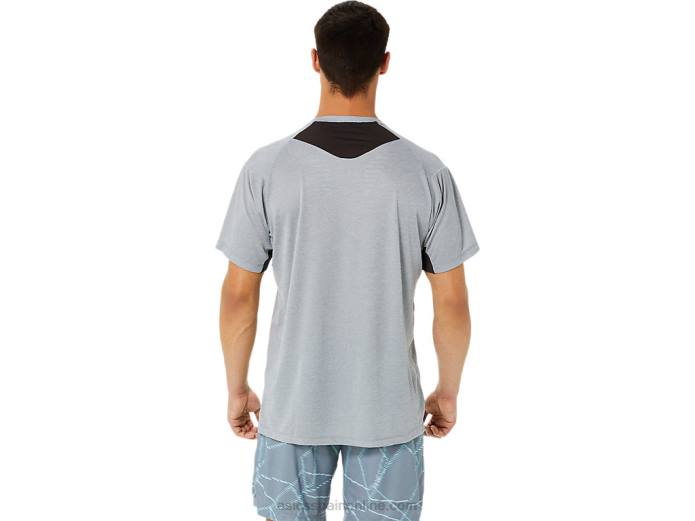 top de manga corta con estampado gel-cool para hombre Asics 4L681421 brezo de yeso