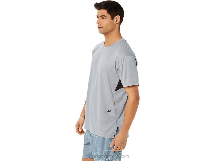 top de manga corta con estampado gel-cool para hombre Asics 4L681421 brezo de yeso